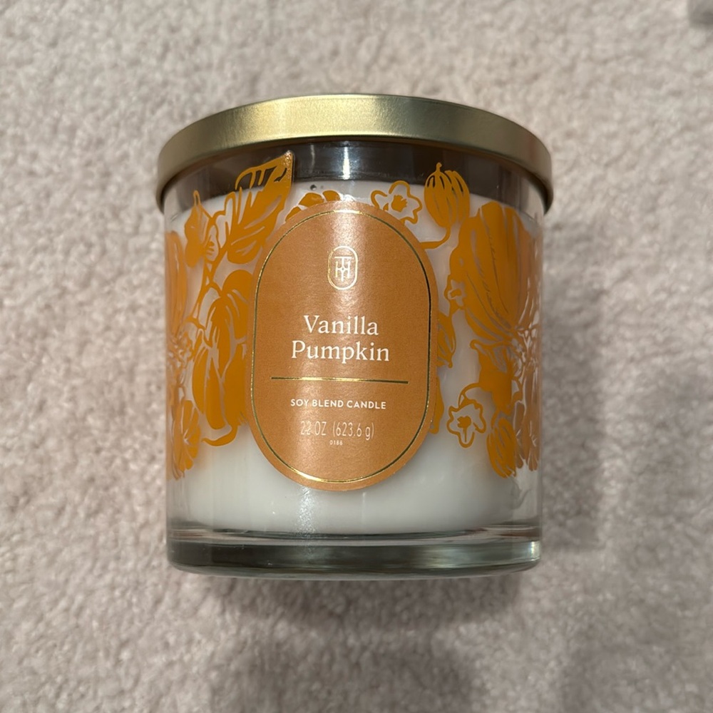 Threshold Vanilla Pumpkin 3 wick Candle